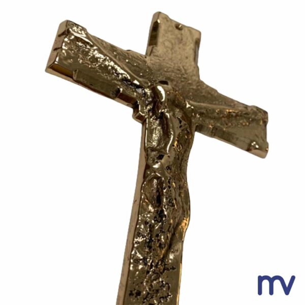 Morivita - Handmade in Belgium Croix de bronze | Avec Christ en relief
