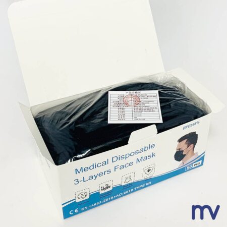Morivita - Masque de soins noir avec des elastiques
