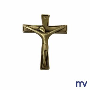 Morivita -Croix en laiton | Croix avec le Christ | Nickel aussi disponible en jaune bronzé