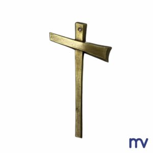 Morivita - Croix en laiton | Croix serrée sans Christ | Nickel en Bronze jaune disponible