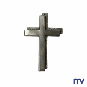 Morivita - Croix en laiton | Croix serrée sans Christ | Nickel