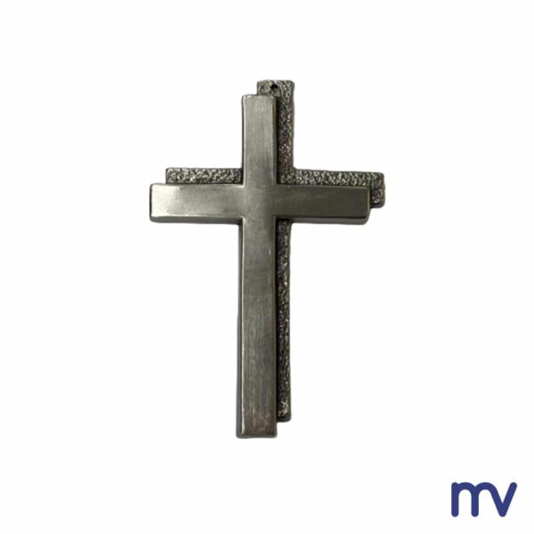 Morivita - Croix en laiton | Croix serrée sans Christ | Nickel