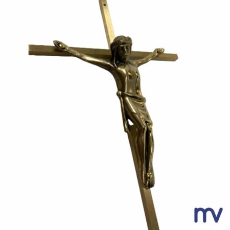 Morivita Croix en laiton | Croix avec le Christ