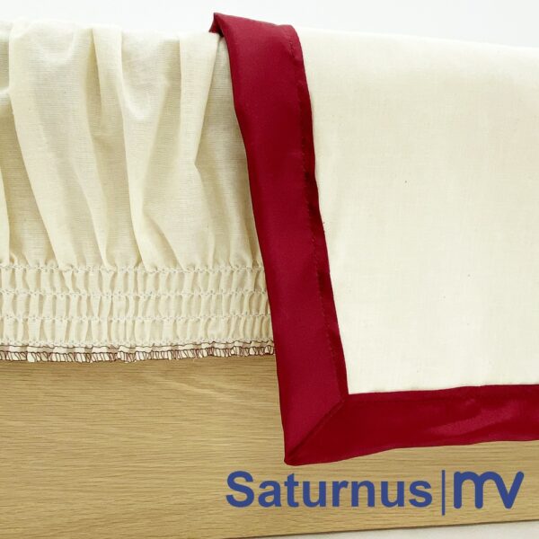 Morivita -Saturnus  Capiton funéraire luxueux en coton | Naturel et Bordeaux