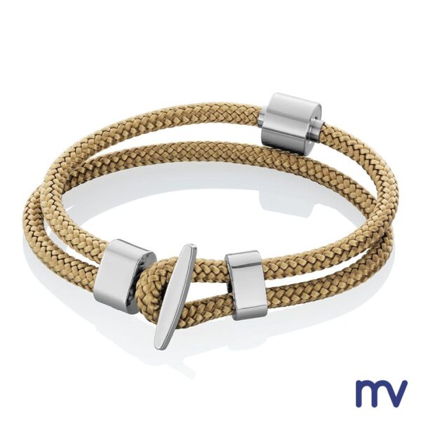 Morivita - Rouwjuwelen - Asjuwelen -Bracelet en cordon | SABLE-  assieraad - Koord Mannen - Zand