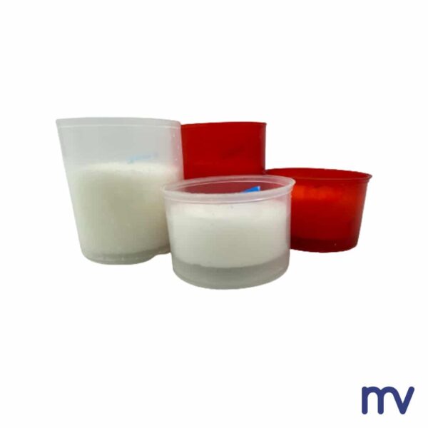 Morivita - Kleine kaarsjes - Theelichtjes -Petites bougies blanc et rouge