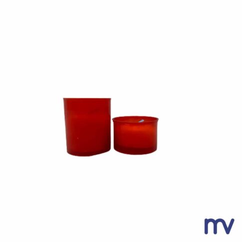 Morivita - Kleine kaarsjes - Theelichtjes- rood -Petites bougies blanc et rouge